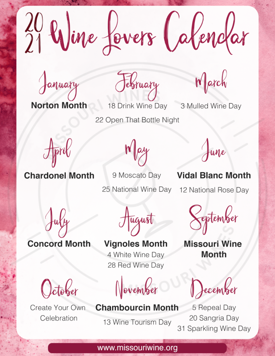 Wine Lovers Calendar MO Wines